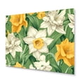 thumbnail image 2 of Designart "Daffodils in Yellow and White A Nature s Impression I" Floral Metal Art Print, 2 of 5