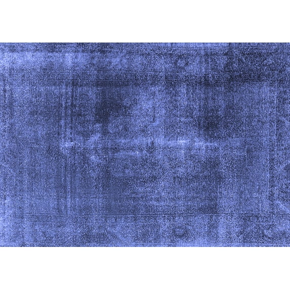 Ahgly Company Indoor Rectangle Oriental Blue Industrial Area Rugs, 5' x 8'
