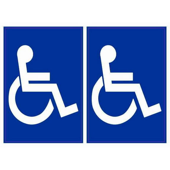 2in x 3in Handicap Symbol Vinyl Stickers