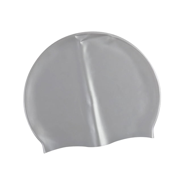 Gorro de natación Gorros de natación de silicona Fácil de usar y quitar Elástico Antideslizante Protección para los oídos para el cabello Mantenga el Gris