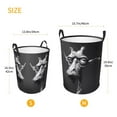 thumbnail image 2 of Laundry Basket, Monochrome Giraffe Expression Laundry Hamper Waterproof Laundry Bag Clothes Hamper Laundry Bin with Handles for Bedroom, Living Room, Kids Room, 2 of 6