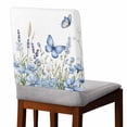 thumbnail image 2 of Spring Flowers Chair Covers Set of 1 Blue Wildflowers Field Butterfly Scenery Chair Back Covers Stretch Removable Washable Slipcovers Protector for Dining Room Kitchen Party Decor, 2 of 5