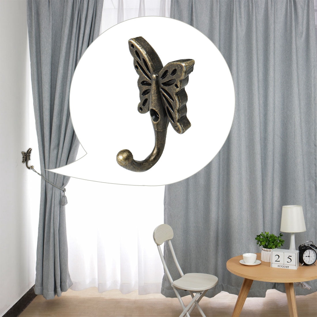 Unique Bargains 20 Pcs Cup Ceiling Hooks Screw Hanger Indoor Outdoor Bronze Tone
