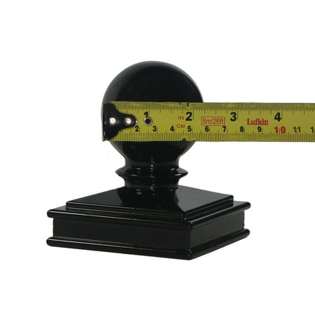 Nuvo Iron Decorative Ball Post Cap For 3 X 3 Metal Posts Black