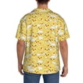 thumbnail image 3 of Fotbe Baby Chicks Camisa Estampada de Manga Corta para Hombre, Casual de Verano, Estilo Playero, Sin Arrugas-Small, 3 of 5