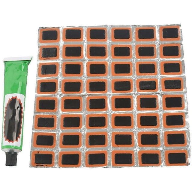 48 pieces Black oval tire patch in rubber Bicycle tire glue Patches Wheel PATCH in rubber Bike Bicyc