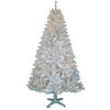 Holiday Time 6.5' Pre-Lit White Colorado Pine Artificial Christmas Tree, Clear Lights