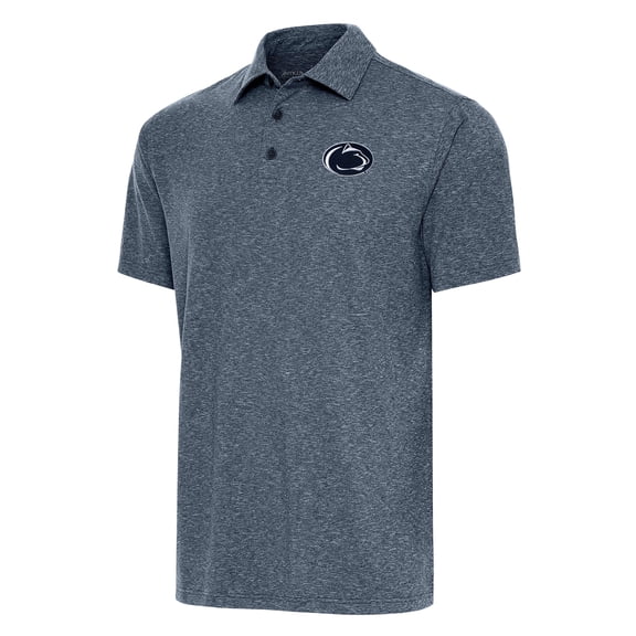 Men's Antigua  Heather Navy Penn State Nittany Lions Big & Tall Par 3 Polo