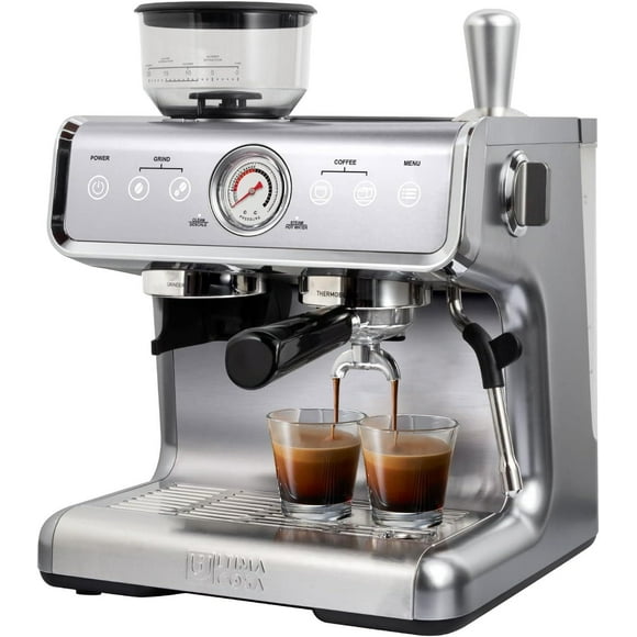 Ultima Cosa Espresso Machine With Grinder,With Milk Frother Steam Wand, Barista Latte Machine With Removable Water Tank for Cappuccinos or Macchiatos