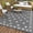 Gray White, variant on ZACOO 9'x18' Cross Motif Outdoor Rug, Waterproof UV Resistant Large Patio Mat for Deck RV, Dark Blue