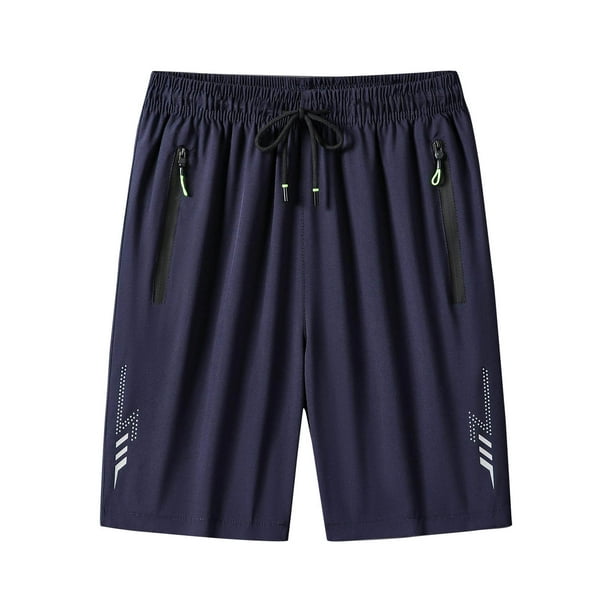 Pantalones Cortos para Hombre Bolsillos de Cordón Atlético Cintura Elástica, Entrenamiento Cómodo Y Casual Mens Casual Shorts
