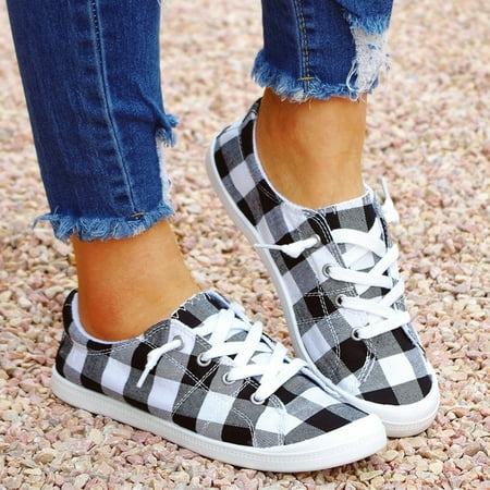 

Tangnade Winter Clearance Canvas Shoes Vulcanize Soft Ladies Autumn Loafers Flat Shoes Sneakers for Women