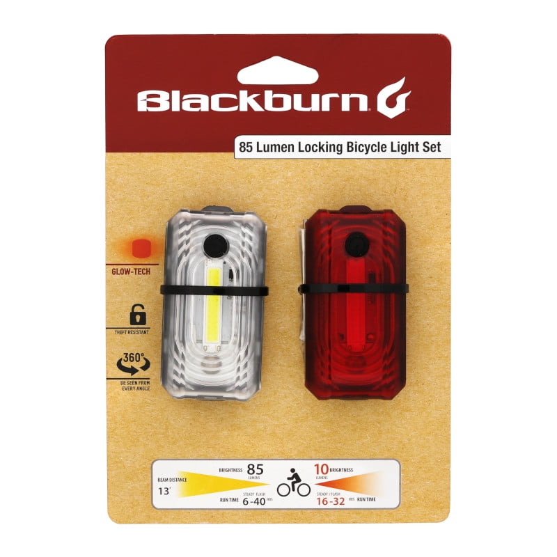 Blackburn Bicycle Light Set, Locking, Black
