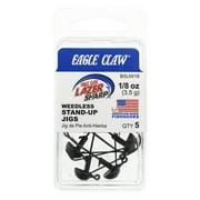 Eagle Claw Weedless Stand Up Fishing Jig, Black, 1/8 oz.