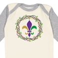 thumbnail image 4 of Inktastic Mardi Gras Fleur De Lis Beads Boys or Girls Long Sleeve Baby Bodysuit, 4 of 5