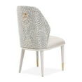 thumbnail image 5 of Lisbon Set of 2 Chenille Dining Side Chairs - Opal/Silken Matte Cream, 5 of 13