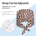 thumbnail image 3 of Scrub Caps Women Men, coffee rugby Adjustable Working Caps, Turban Hat Cleaning Working Cap with Sweatband, Elastic Bandage Tie Back Nurse Cap, 3 of 5