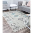 thumbnail image 2 of Soleil BR15K Native Turquoise Tribal Moroccan gray Area Rug, 2'x8', 2 of 9