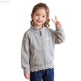 thumbnail image 2 of Liyamei Girls Zip Front Jacket with Stand Collar for Winter Casual Warmth Size 7-8 Years, 2 of 5