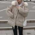 thumbnail image 2 of Women's Winter Padded Coat Loose Thickened Quilted Jacket Warm Windproof Outdoor For Casual Daily Wear, 2 of 2