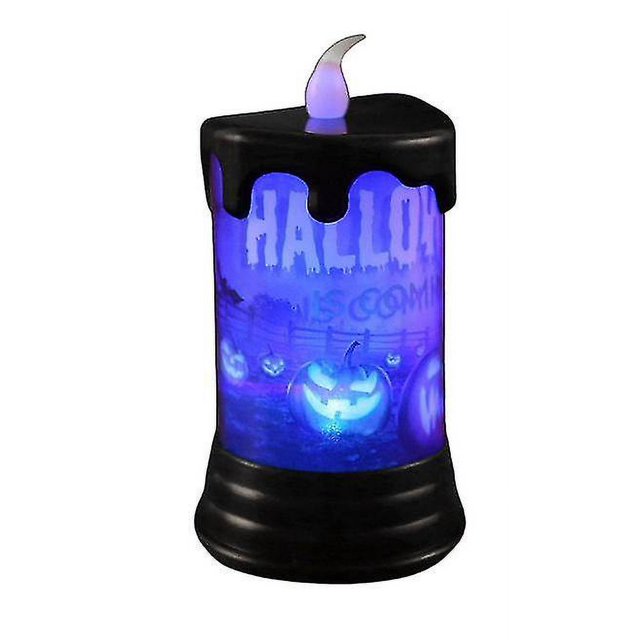 Velas de Calabaza YONGSHENG Sin Llama LED de Cera Real con Pilas Luz Cálida Castillo Bruja