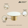 thumbnail image 4 of Manhattan Comfort Glenn Ensemble Moderne de 2 Pcs Table Basse et Table d'Appoint en Or, 4 of 15
