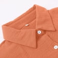thumbnail image 5 of Godom Womens Cotton Linen Button Down Shirt 2025 Fall Winter Casual Long Sleeve Solid Color Shirts Loose Work Tops with Pockets, 5 of 7