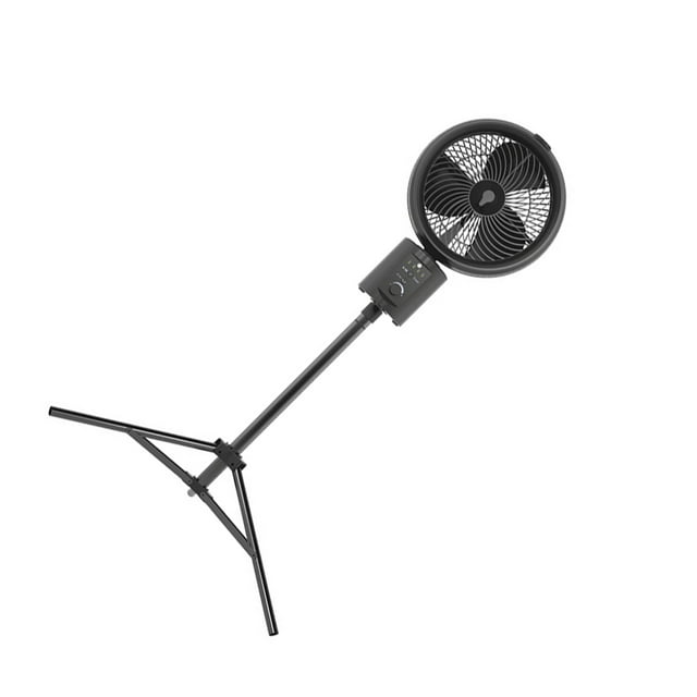 Injueey Ventilador eléctrico portátil con Control remoto, Motor sin escobillas de CC de bajo ruido, ventilador de techo esencial para acampar Electrodomésticos
