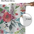 thumbnail image 5 of Floral Curtains Colorful Flower Curtains Rustic Leaves Plants Spring Botanical Farmhouse Wooden Nature Printed Window Drapes Fabric 2 Panels 42x84 Inch Blackout, 5 of 6