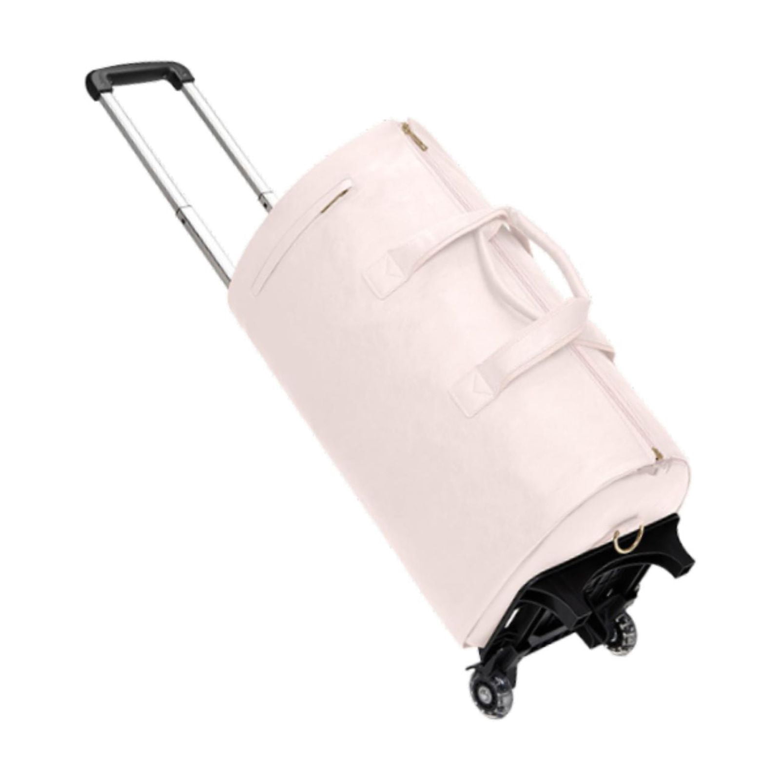 Wxqbjtam Rolling Garment Bag with Wheels Handbag Large Capacity Trendy Garment Duffel Bag Pink