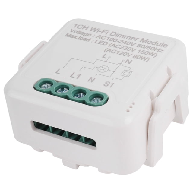 Tuya Wifi MóDulo de Interruptor de AtenuacióN Inteligente 10A Compatible con Control de 2 VíAs 1 Unidad Compatible con la AplicacióN Home Vida Inteligente
