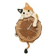 thumbnail image 5 of CoudarTitie Cat Wall Clock Pendulum Decorative Clock Modern Stylish Wall Ornament for Indoor Orange, 5 of 9