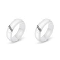 thumbnail image 4 of Anillo Circón Incrustaciones Sonducket Cerámica Blanco y Negro Acero Titanio Estilo Simple Type3 NO3, 4 of 6