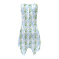thumbnail image 2 of HELLHERO Sleeveless Sundress, Lily of The Valley Pattern Irregular Hem Midi Dress, Side Pockets Tank Ladies Irregular Hem Casual Dress for Party Vacation, 2 of 8