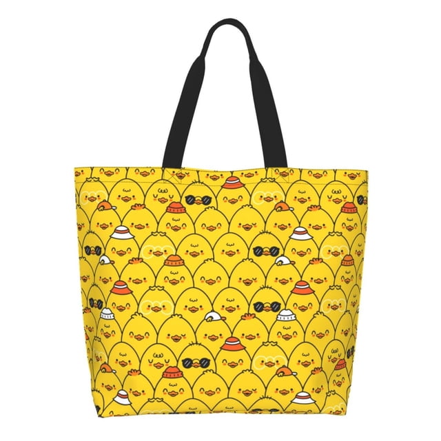 Easygdp Cute Funny Chicken Bolsas Tote para Mujer, Bolsos de Hombro para Viaje, Bolsos de Mano de Gran Capacidad para Compras y Trabajo