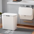 thumbnail image 1 of Mountable Indoor Compost Bucket Garbage Container Stable for Trash Can Cupboard Bedroom Kitchen White 9L, 1 of 9