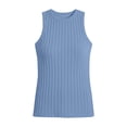 thumbnail image 4 of GUACER Women's Ribbed Knit Tank Tops, Crew Neck Sleeveless Loose Cami Top, Casual Basic Camisole, 4 of 5