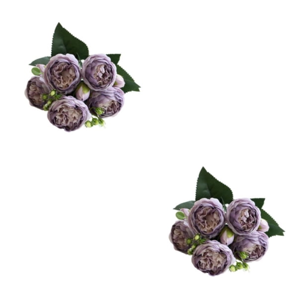 Ramo de Peonías artificiales Inteprter Flores de seda Simulación falsa Toque real