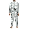 thumbnail image 5 of Bingfone Men'S Pajama Set 2 Piece Loungewear Pjs, Long Sleeve With Pajama Pants-African Animals, 5 of 9