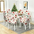 thumbnail image 3 of Christmas Chair Covers Set of 6, Winter Gnome Snowflake Holly Chair Protectors, Elastic Removable Washable Dining Chair Covers for Winter Christmas Kitchen Dining Room Holiday Decor, 3 of 6