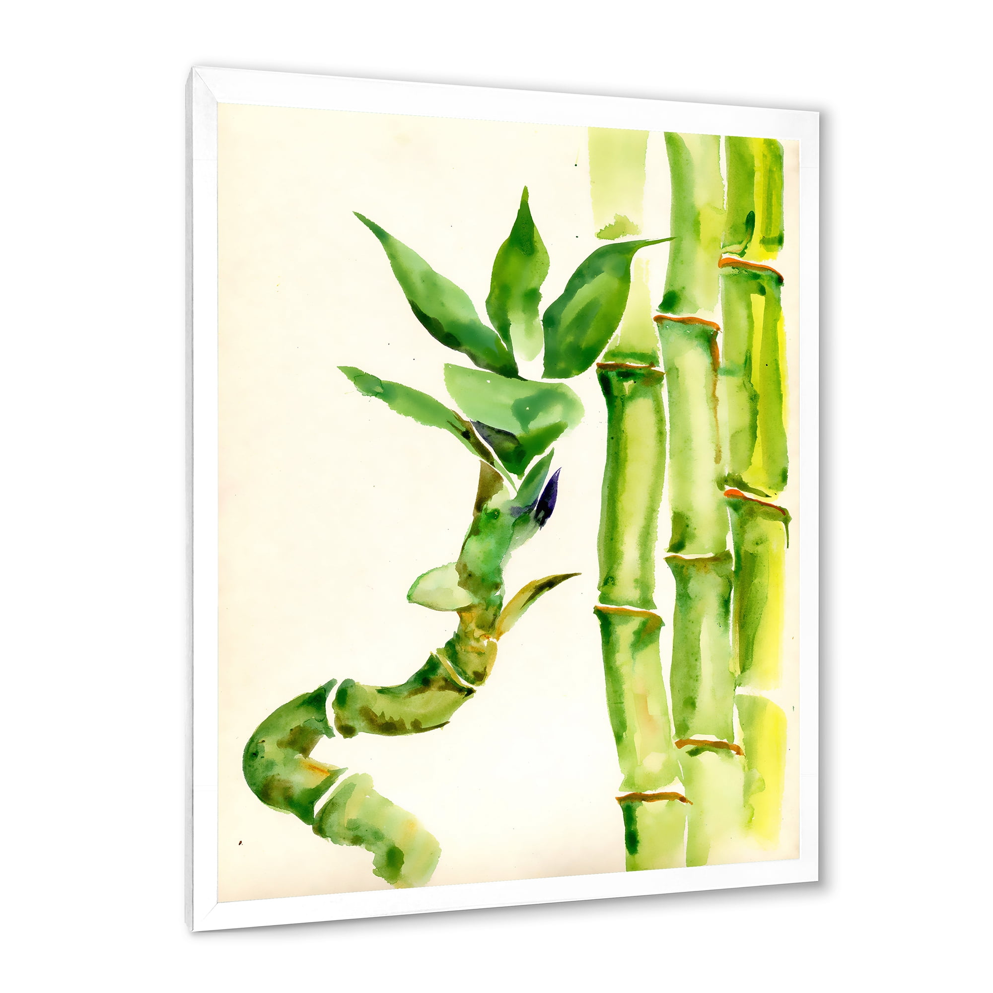 Designart 'The Forest of Bamboo Branches VI' Tropical Framed Art Print