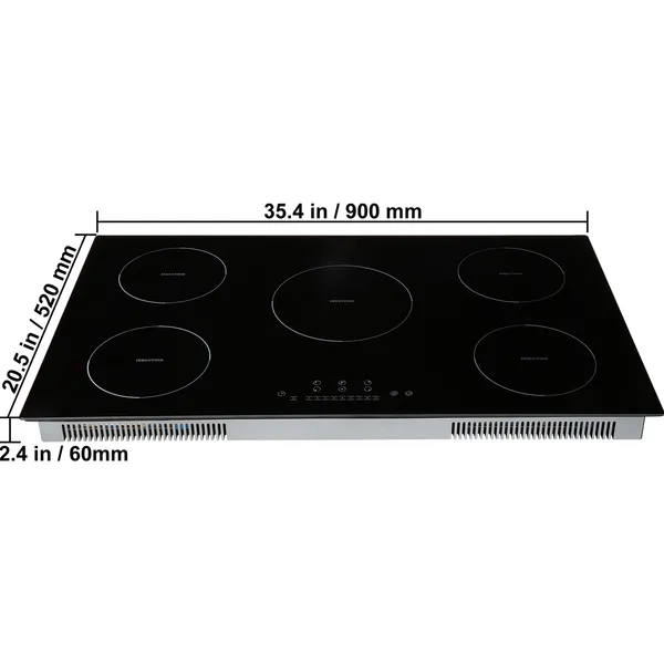Unbranded 1 Inch Induction Cooktops with 5 Burners