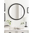 thumbnail image 3 of Kate and Laurel Beadbrook Modern Round Beaded Wall Mirror, 24 Inch Diameter, Black, Transitional Circle Mirror for Use as Bathroom Mirror or Entryway Mirror Decor, 3 of 9