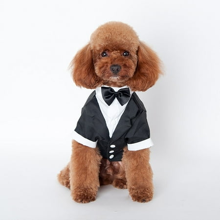 - SWEETLIFE Pet Dogs Cat Puppy Prince Wedding Suit Tuxedo Bow Tie Coat Clothing