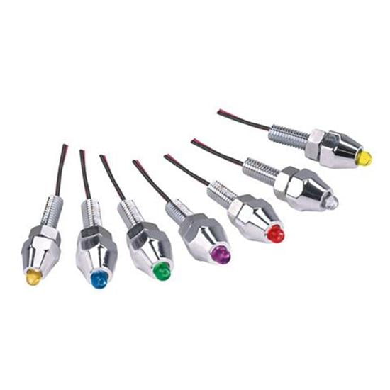 Pair of 12V LED License Plate Bolt Lights, Blue