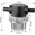 thumbnail image 4 of Water Pump Strainer,3/8 Inch Hose Barb In-Line Strainer Twist-On Pipe Sprayer Filter for Water Pump 12V DC 80PSI Camper, 4 of 5