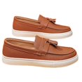 thumbnail image 2 of Wensltd Men Shoes Spring Fall Low Top Loafers with Tassel Detail Soft Sole Shoes for Summer Casual Wear Comfort Fit Brown, 2 of 9