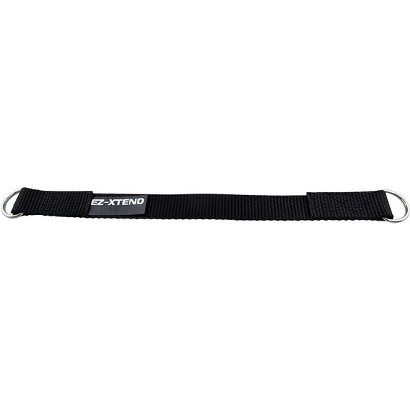 EZ-Xtend Premium D-Ring Polyester Strap for Bimini Strap Rail Attachment (Package of 1, Black, 12-1/2")