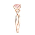 thumbnail image 4 of Rosec Jewels IGI Certified Lab Grown Pink Diamond Solitaire Heart Engagement Ring 1 Ct - VS1 Grade - Pink White Diamond Ring - with Jewelry Box, 18K Rose Gold, US 9.50, 4 of 9