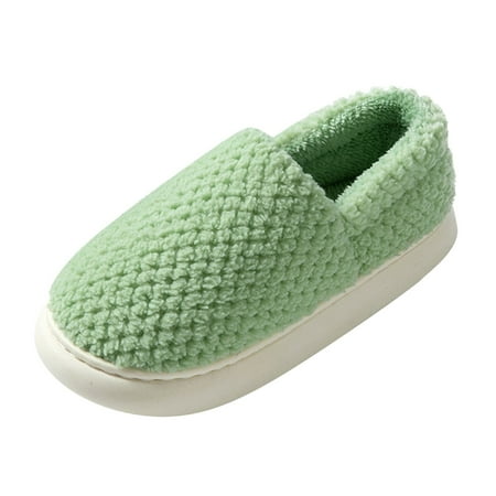 

nsendm Sock Slippers for Women with Grippers Winter Couples Women Warm Home Baotou Cover Leather Slippers for Women Shoes Mint Green 8.5